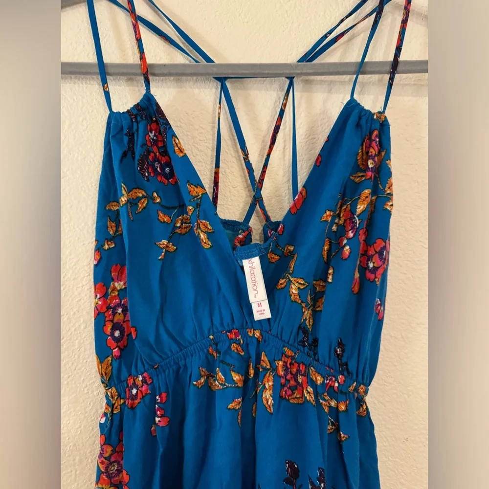 Blue floral maxi dress medium Xhilaration from Target - Picture 2 of 6